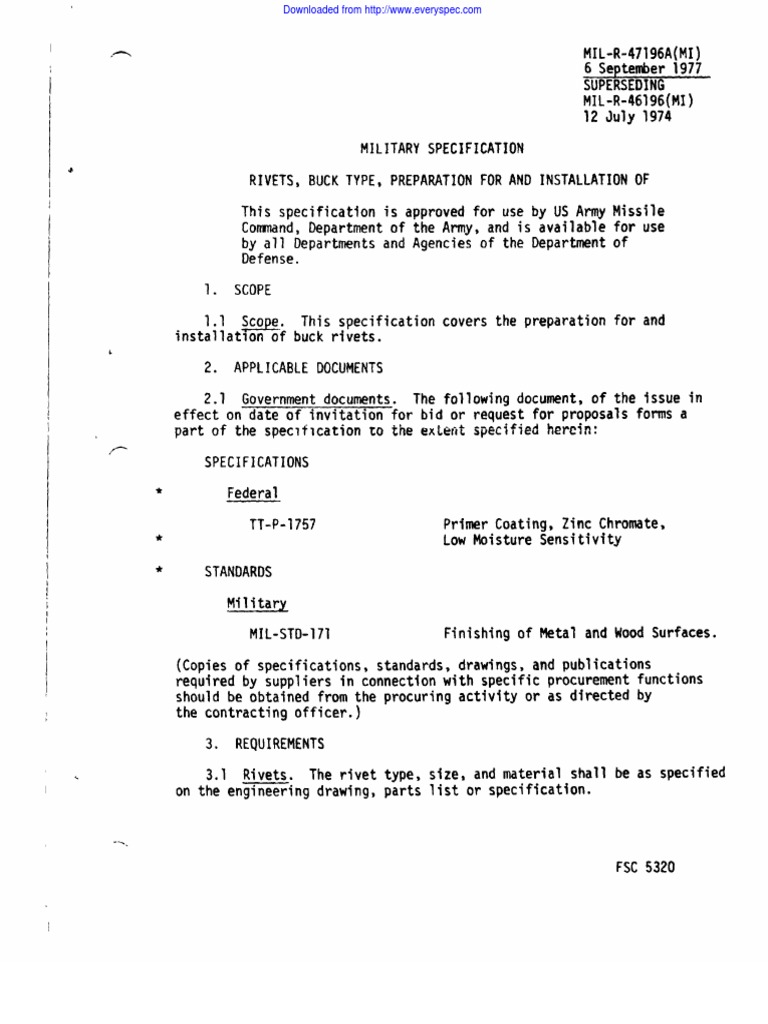 MILR47196A Buck Rivet Installation PDF