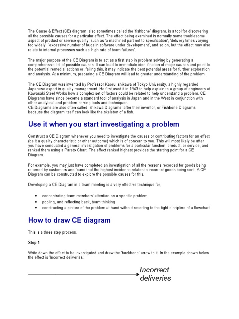The Cause and Effect Diagram | PDF | Cognition
