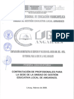 Convocatoria Cas N°002-2020/ugel-A/dreh-Gob - Reg.-Hvca. Unidad de Gestion Educativa Local - Angaraes