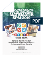 Matematik SPM (MODUL 1) Bengkel ONLINE Teknik Menjawab