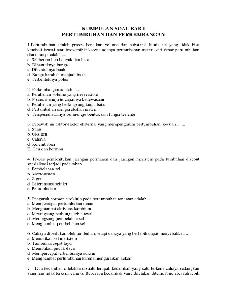 Kumpulan Soal Kelas Xii