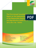 1st Annual Report On The Implementation of Responsible Parenting and Reproductive Health Act of 2012 (2014) PDF