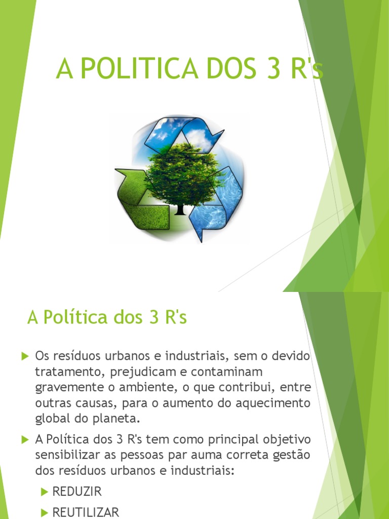 Pol+¡tica Dos 3 R's | PDF | Embalagem e rotulagem | Desperdício