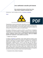 Principais desastres ambientais causados pelo homem no Brasil