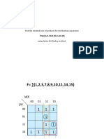 Find The Minimal Sum of Products For The Boolean Expression F Using Quine-Mccluskey Method