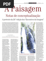 A Paisagem, Notas de Conceptualização