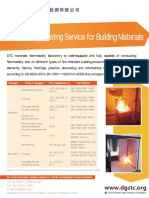 Flammability Testing Servicefor Building Materials