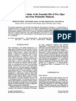 A Comparative Study of The Essential Oils of Five Piper Species From Peninsular Malaysia PDF