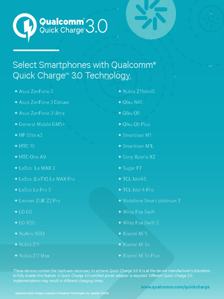 Quick Charge Device List PDF | PDF | Xiaomi | Battery Charger