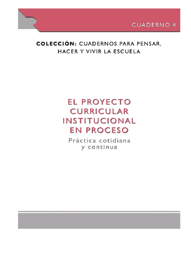 Proyecto Curricular Institucional PDF | PDF | Plan de estudios | Evaluación