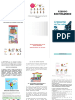 Posición corporal y transporte de material escolar