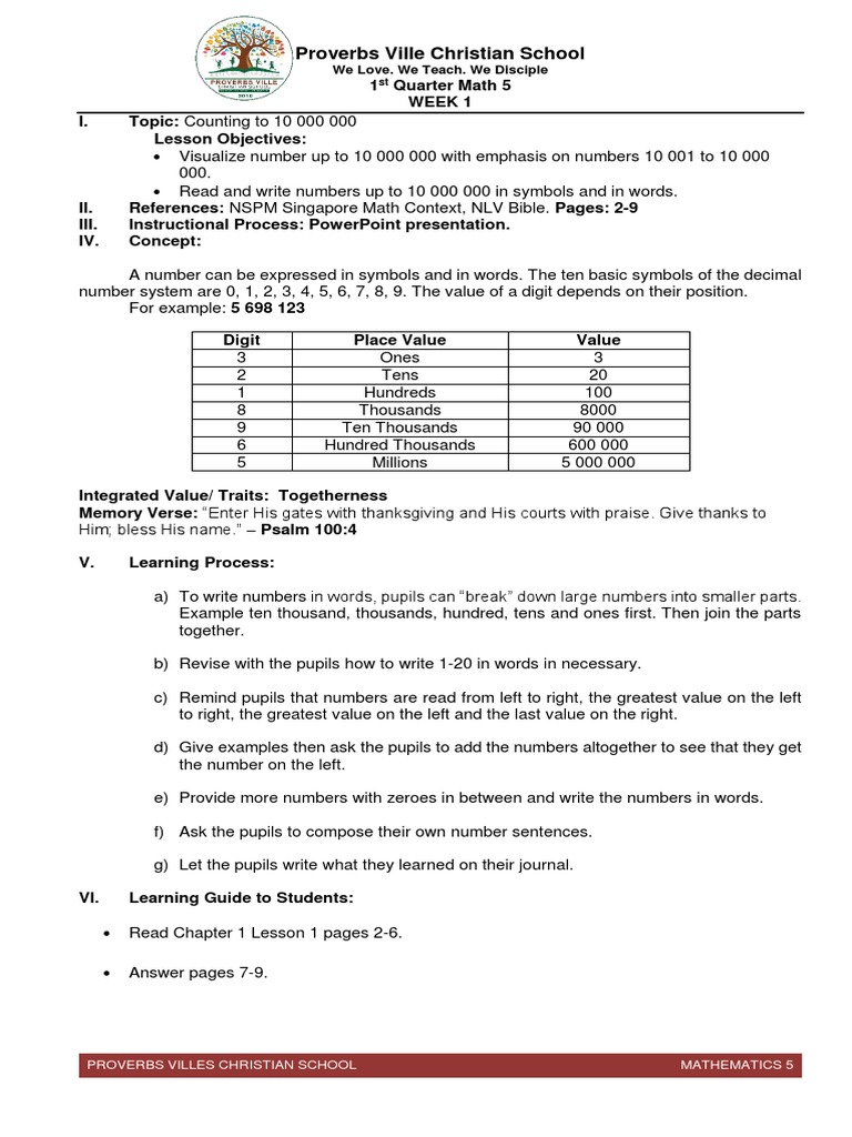 Math Curriculum for Grade 5 Students | PDF | Fraction (Mathematics ...