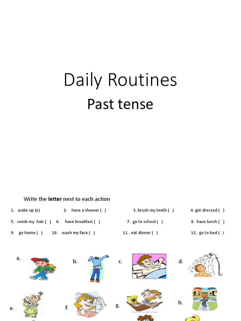 Past Tense Daily Routines Worksheet | PDF
