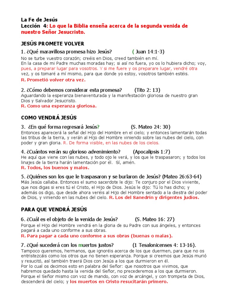 La Promesa de la Segunda Venida de Cristo | PDF | Jesús | Cristo (título)