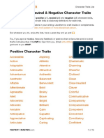 F2M Character Traits List v1.0 PDF