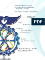 Informe Operaciones Secado