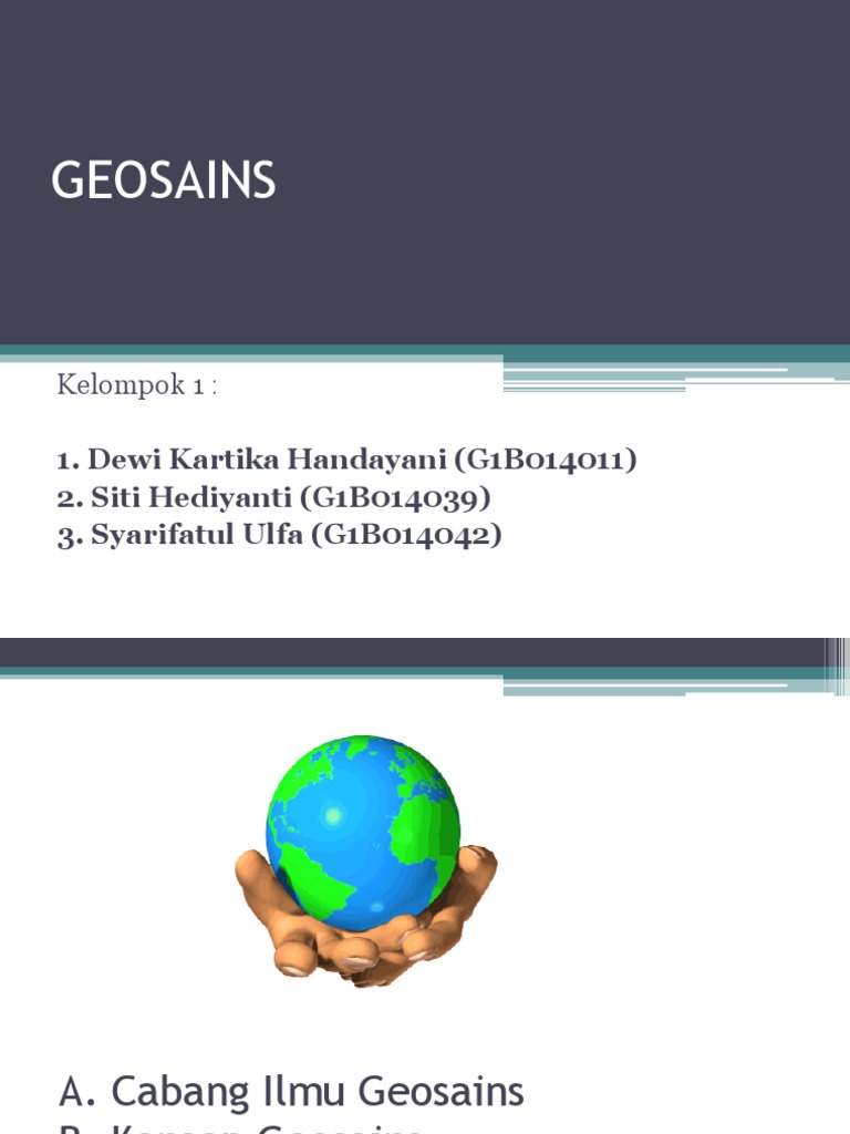 Geosains dan Cabang Ilmunya | PDF | Sains & Matematika | Teknologi ...