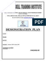 DGT Ministry of Skill Development Demonstration Plan Template