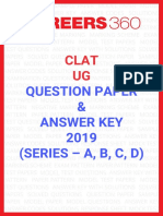 CLAT UG Question Paper and Answer Key 2019 PDF