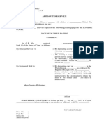 Affidavit of Service-Template (SC)