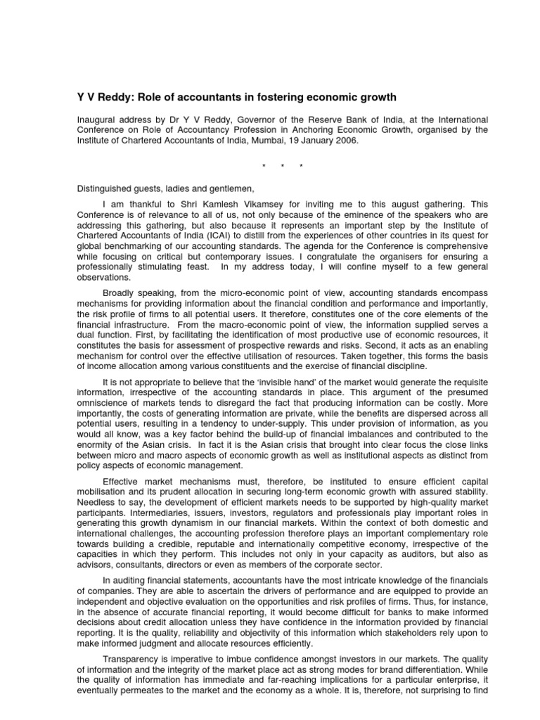 Accountants' Impact on Economic Growth | PDF | Audit | Reserve Bank Of ...