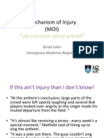 MOI Mechanism of Injury Guide for Orthopedic and Internal Injuries
