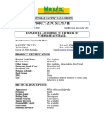 Zinc Sulphate MSDS