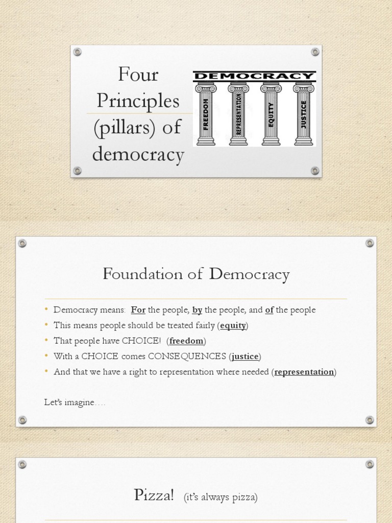Four Principles Pillars of Democracy PDF