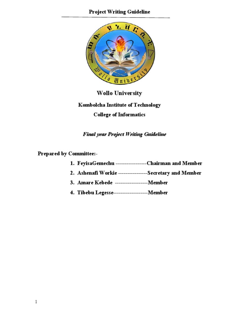 Final Year Project Writing Guidelines | PDF | Career & Growth | Business