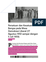 Persatuan Dan Kesatuan Bangsa Pada Masa Demokrasi Liberal