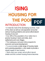 Housing For Poor Report
