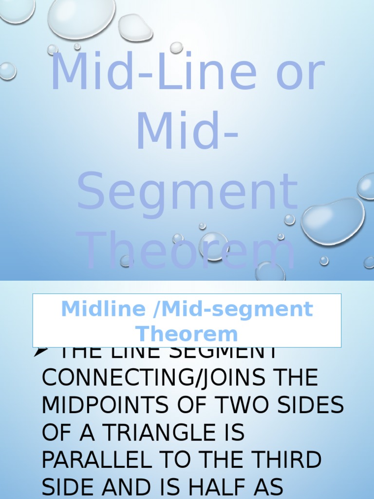 Midline Theorem in Triangles Explained | PDF