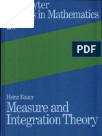 Measure and Integration Theory Heinz Bauer