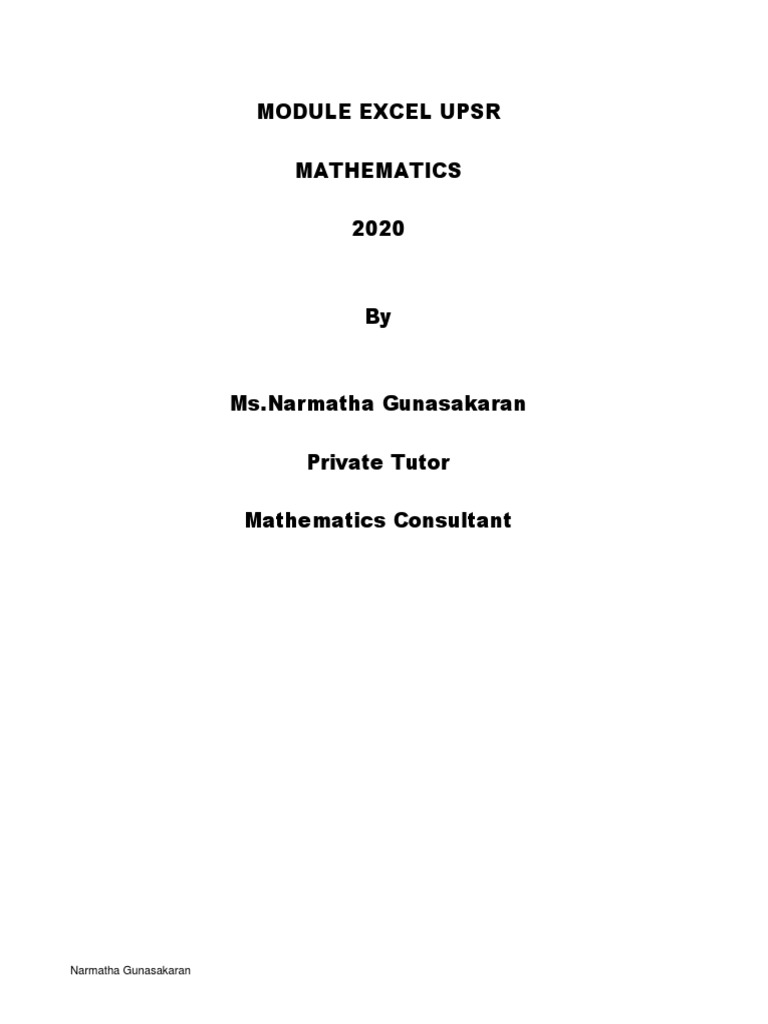 Whole Numbers Revision for UPSR Math | PDF