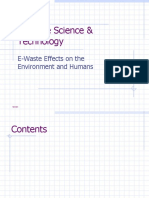 E-Waste Science & Technology: E-Waste Effects On The Environment and Humans