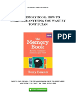 The Memory Book How To Remember Anything You Want by Tony Buzan PDF