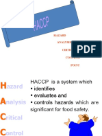 Hazard Analysis Cirtical Control Point