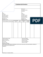 Commercial Invoice Template 1 PDF