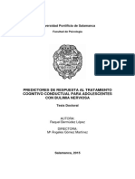 Predictores de Respuesta Al Tratamiento Cognitivo Conductual