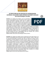 AS IDEIAS PRÉVIAS NO PROCESSO DE APRENDIZAGEM HISTÓRICA