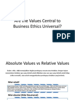 Are The Values Central To Business Ethics Universal