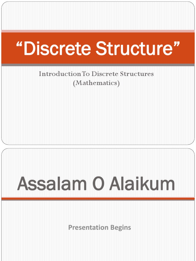 Introduction to Discrete Structures | PDF
