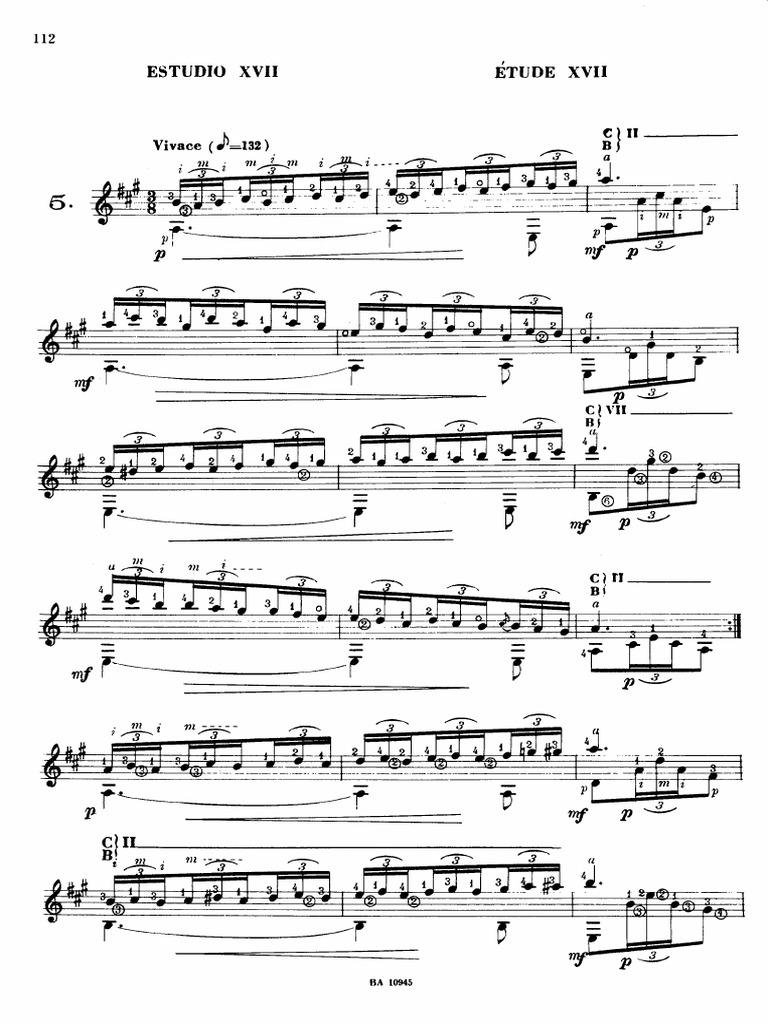 Méthode De Guitare Emilio Pujol - Escuela Razonada Libro Tercero, 1954, Bon état