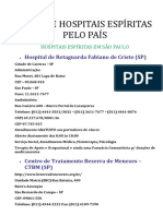 Lista de Hospitais Espíritas Pelo País