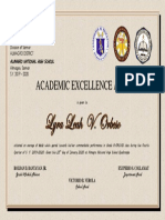 Academic Excellence Award
