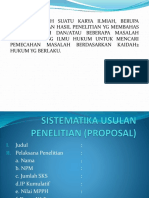 Sistematika Usulan Penelitian (Proposal)