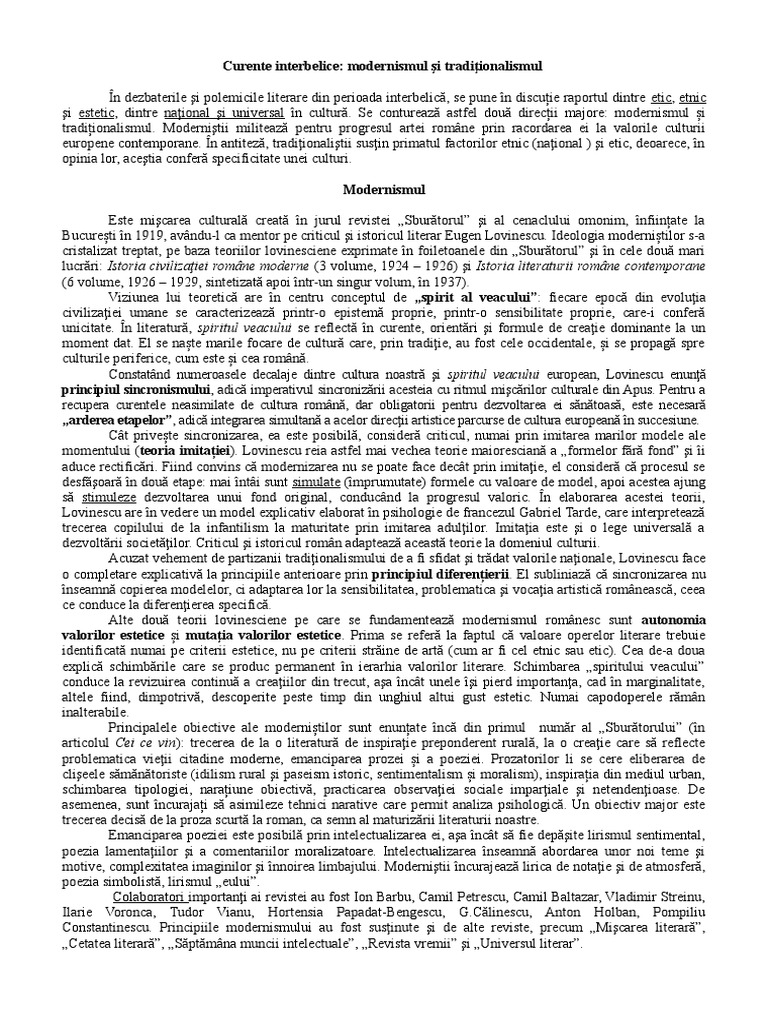 Modernismul Si Traditionalismul | PDF