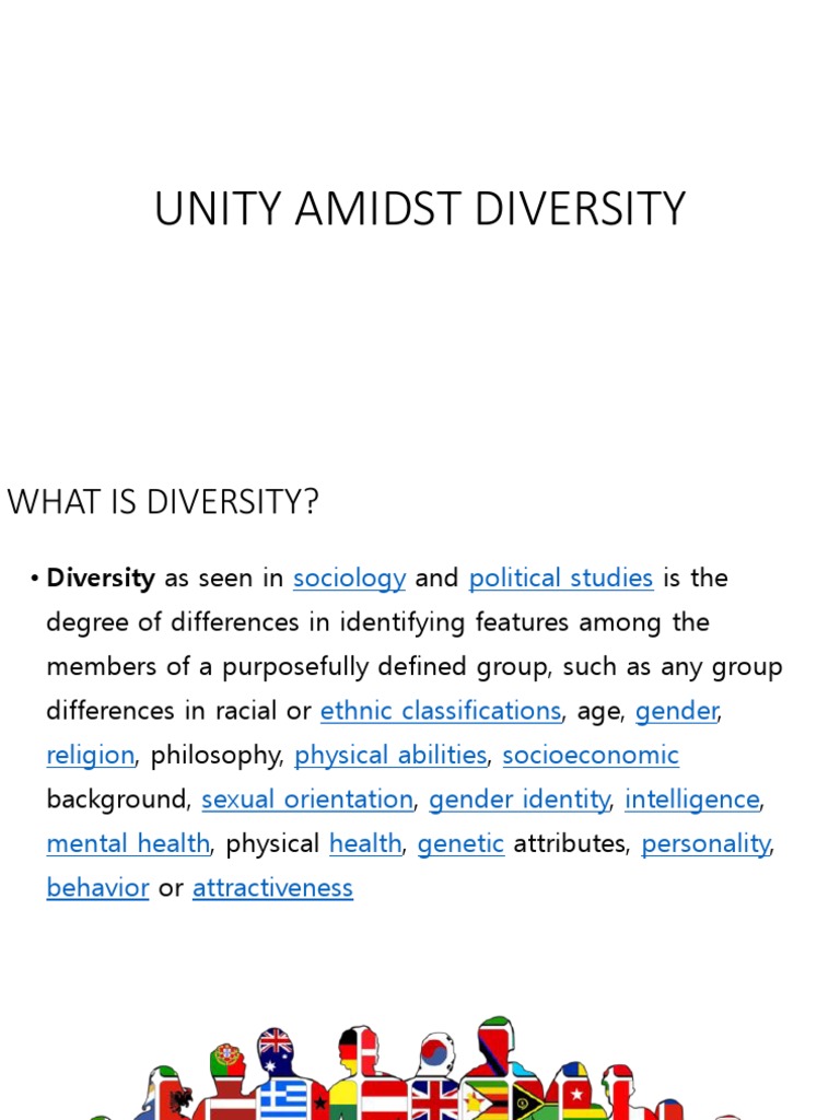 Unity in Diversity: Embracing Differences | PDF