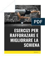 ESERCIZI PER RAFFORAZARE E MIGLIORARE LA SCHIENA