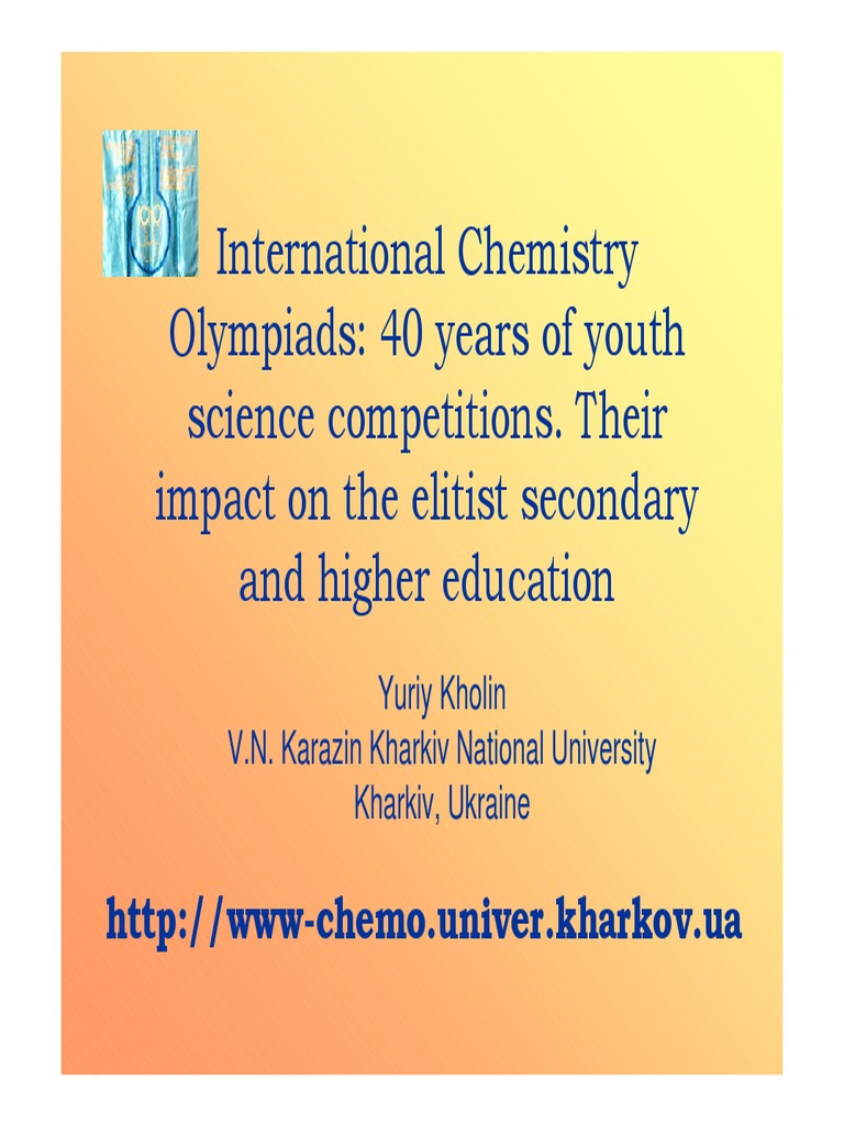 International Chemistry Olympiads PDF PDF